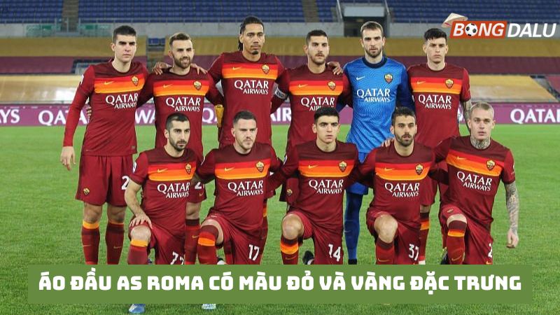 Áo đấu của CLB AS Roma có màu đỏ và vàng đặc trưng 